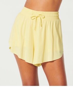 Gilly Hicks Skortie Flowy Shorts Lined  Womens Sz Med Butter Yellow